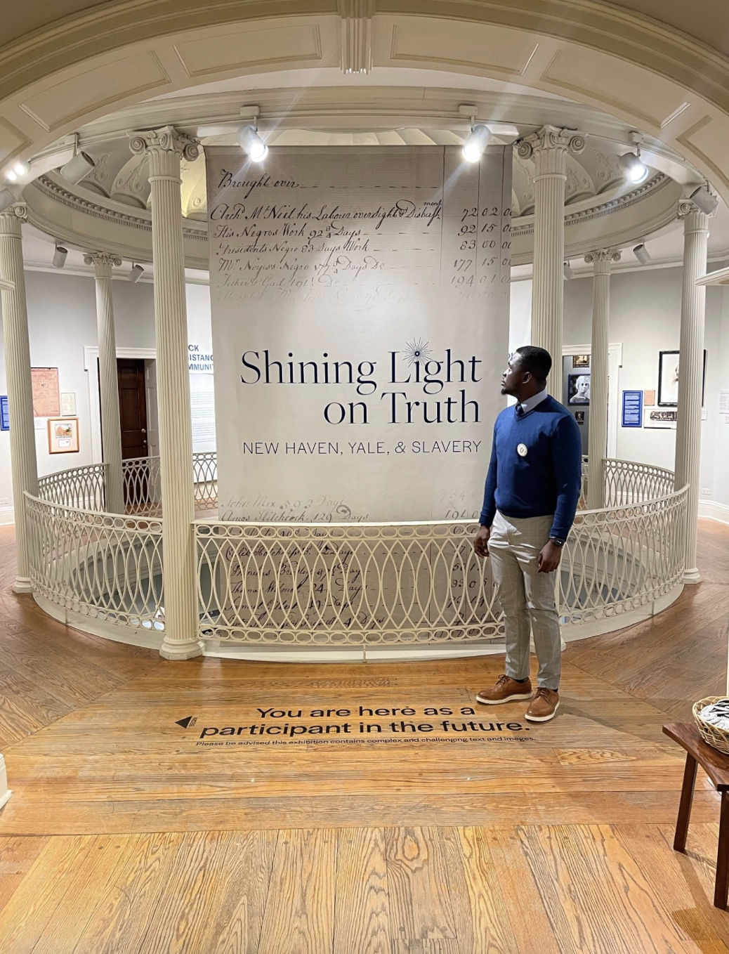 Featured image for ““Shining Light on Truth” Exhibit Designed by David Jon Walker MFA’23 on Display in New Haven until Sept. 1, 2024”